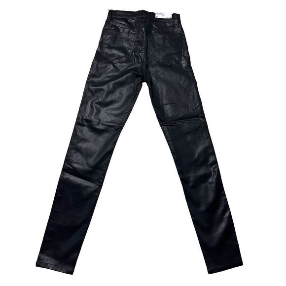 Joe's Jeans The Charlie Women's High Rise Skinny Ankle Coated Jeans In Black Siz - Picture 4 of 7
